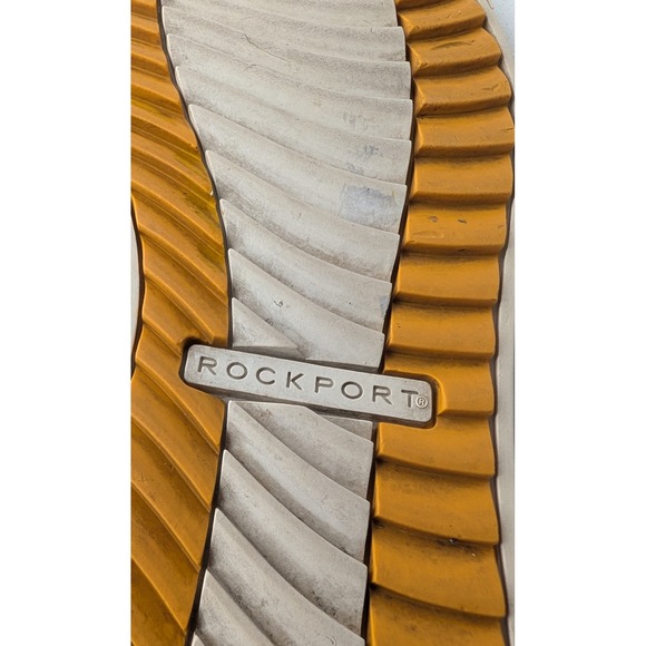 Rockport Men's Leather Colorblock Sneakers Size 11.5 M White Blue Orange Yellow - Picture 11 of 12